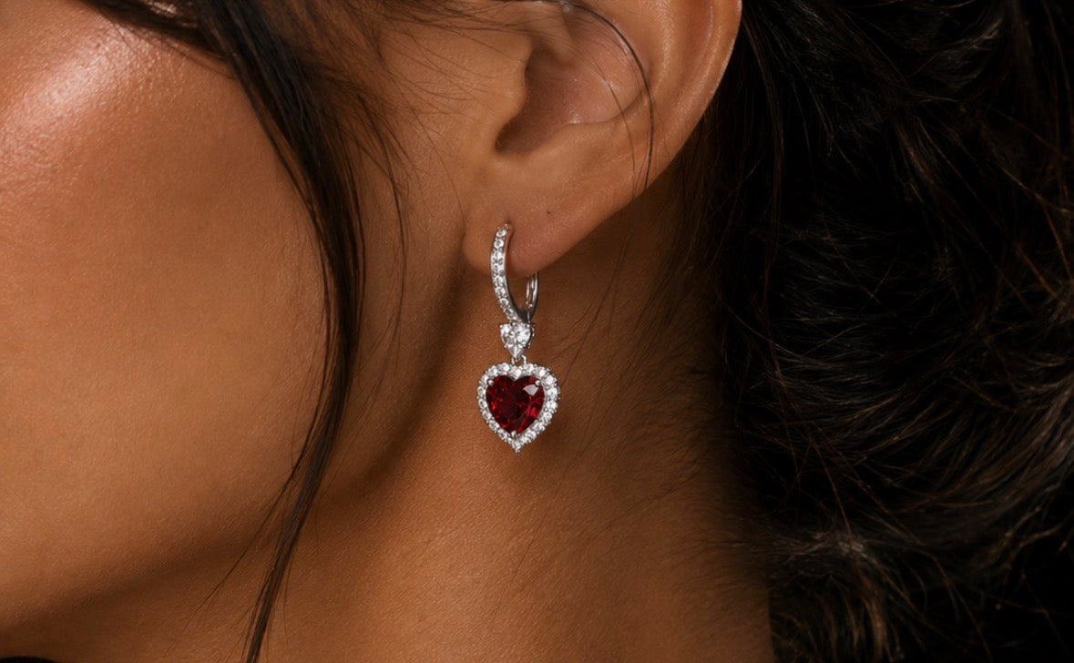 Orecchini Ruby Heart