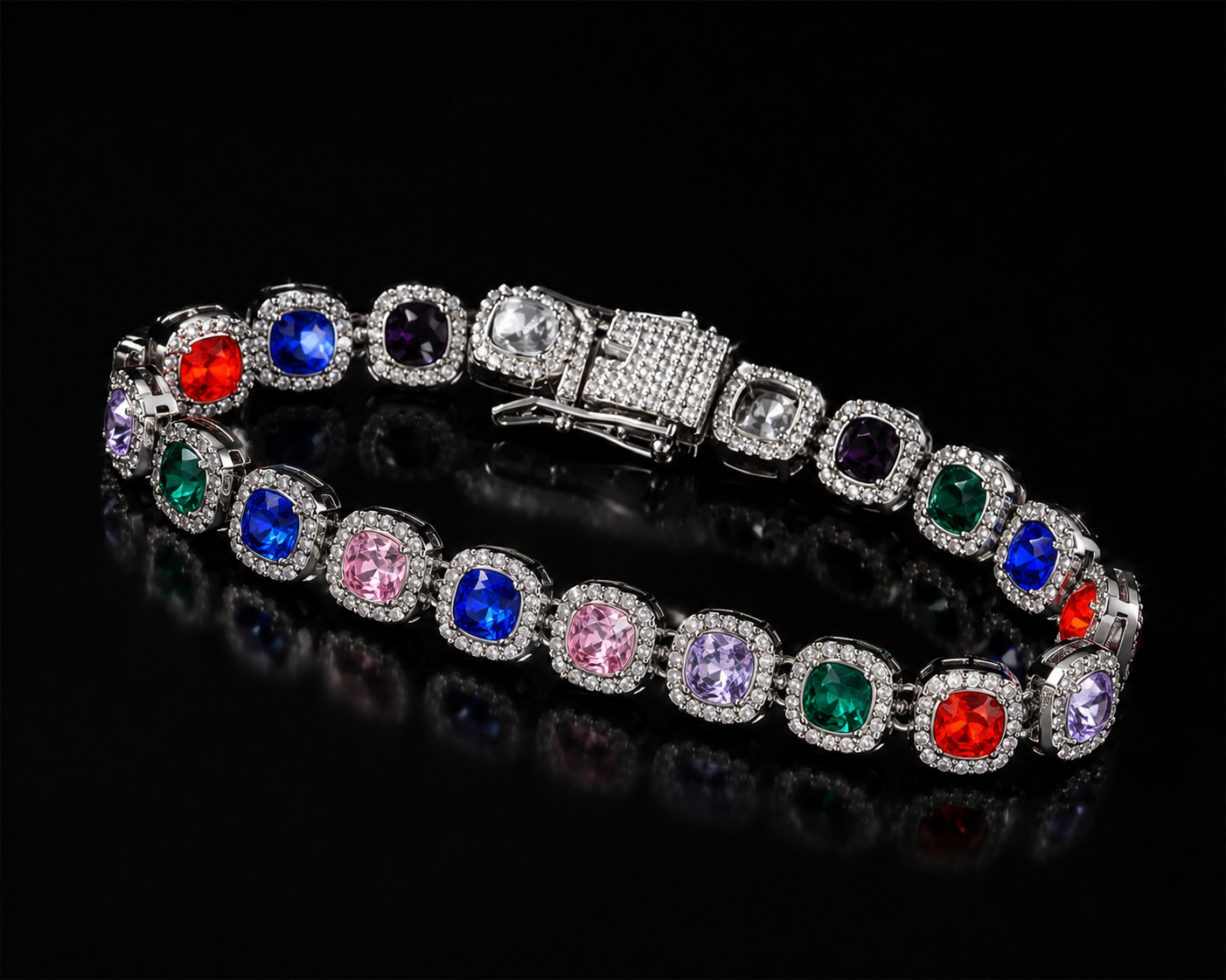Rainbow Iced Bracelet