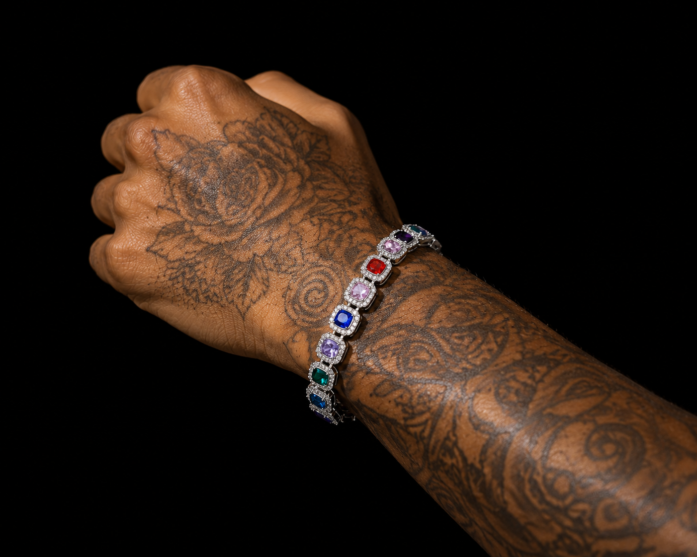 Rainbow Iced Bracelet