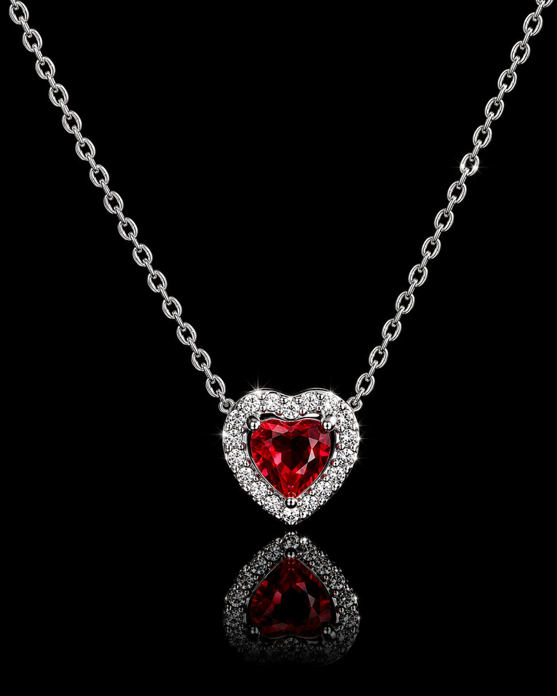 Collana Cuore Rubino
