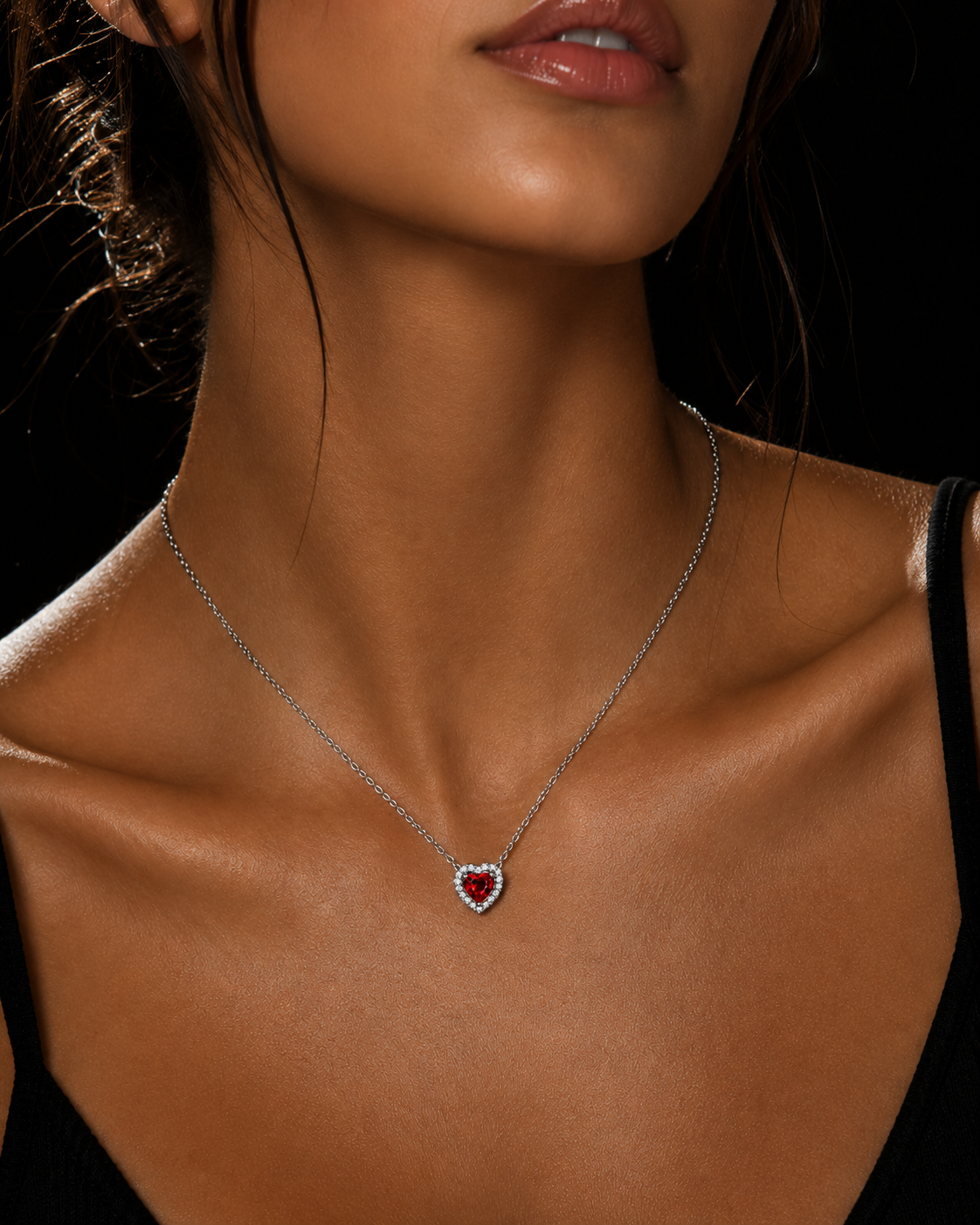 Collana Cuore Rubino