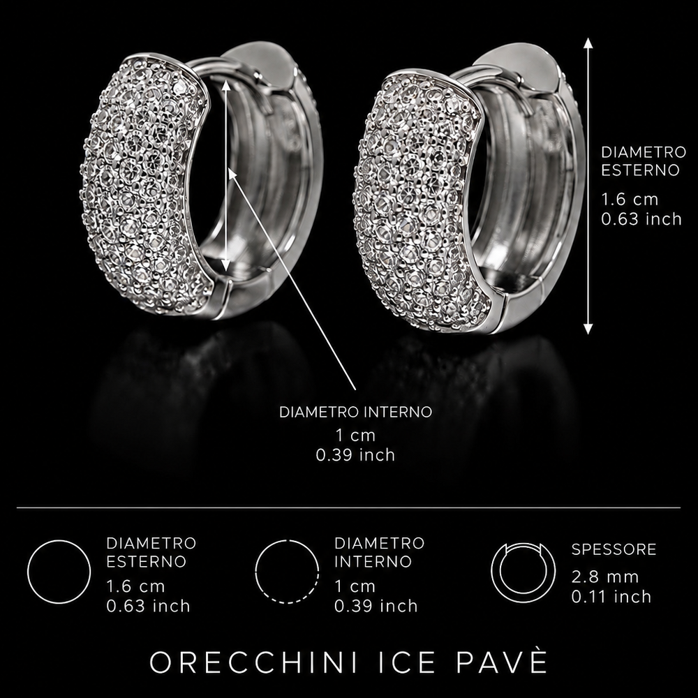 Orecchini Ice Pavè