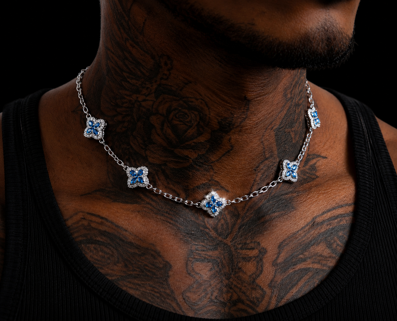 Collana Royal Blue Clover